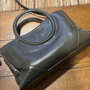 Staud Maude Mini Satchel Bag. Truffle